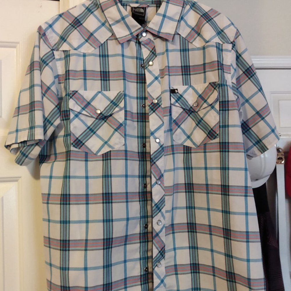 Men's casual button shirt short sleeve